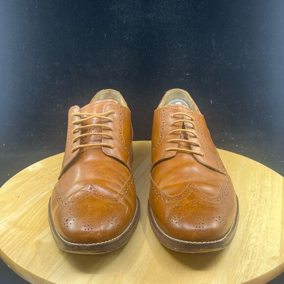 Cole Haan Grand OS Men's 12 M Brown Wingtip Oxford Madison Medallion Leather - Picture 3 of 10